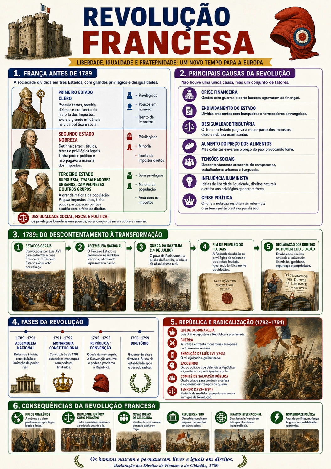 Página visual de História: Revolução Francesa