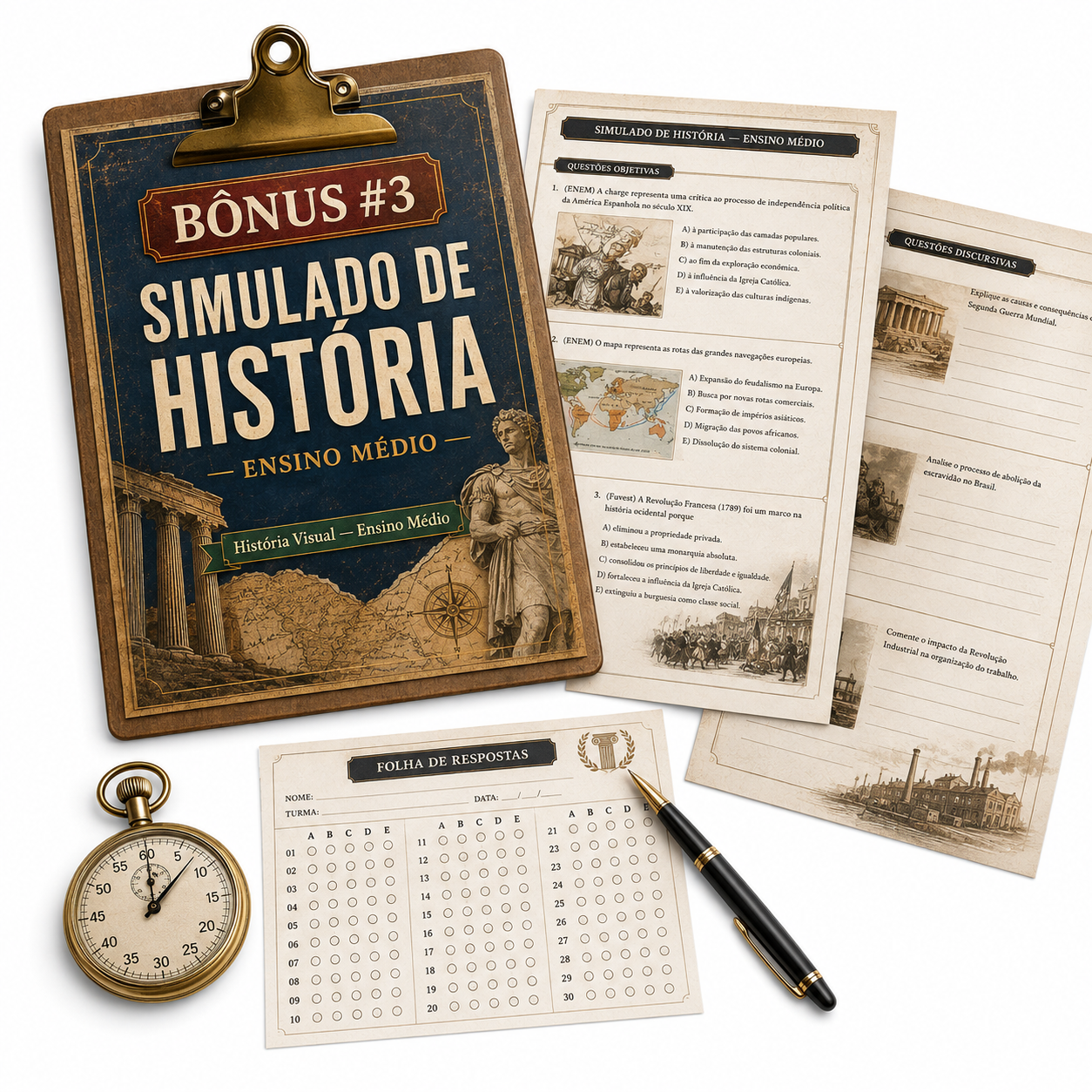 Bônus #3: Simulado de História — Ensino Médio